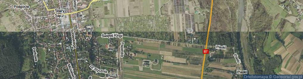 Zdjęcie satelitarne Trakt Świętej Kingi ul.
